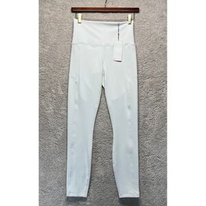 CALIA Essentials Womens Ribbed High Rise 7/8 Leggings NWT Cloud Cover S Cream